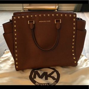 Michael Kors Selma studded large satchel